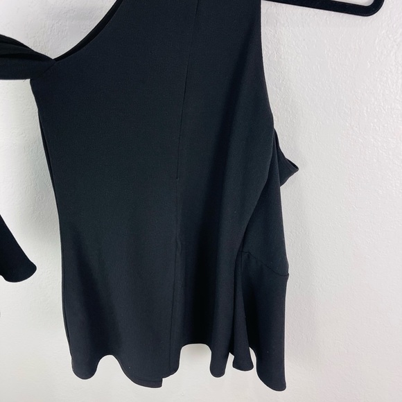 Revolve | Backstage Marribel Drop Shoulder Halter Top Mini Dress in Black - Picture 9 of 12